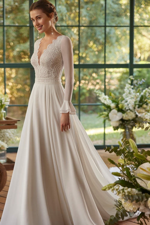 NEULA Wedding Dress Aire Barcelona Collection 2024| Paris Boutique