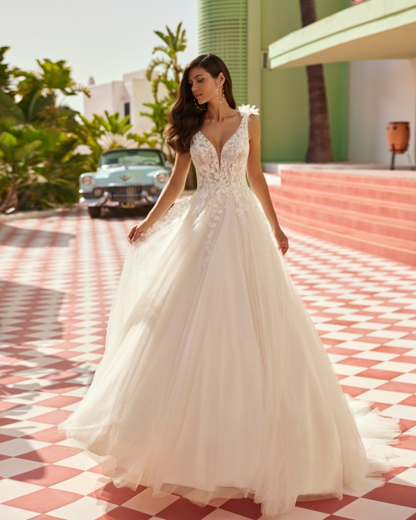 JESSAM Wedding Dress luna novias collection 2026: Paris Boutique