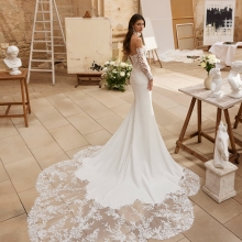 MARIELA Wedding Dress Aire Barcelona Collection 2026 | Paris Boutique MARIELA Wedding Dress Aire Barcelona Collection 2026 | Paris Boutique