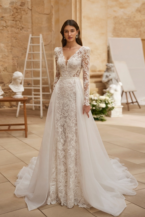 MARTHA Wedding Dress Aire Barcelona Collection | Paris Boutique